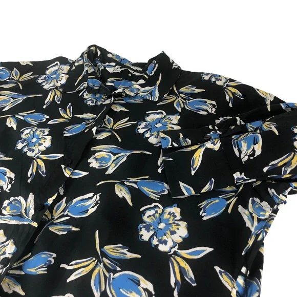 LZara Floral Mini Dress/black/ Blue medium - Picture 4 of 7